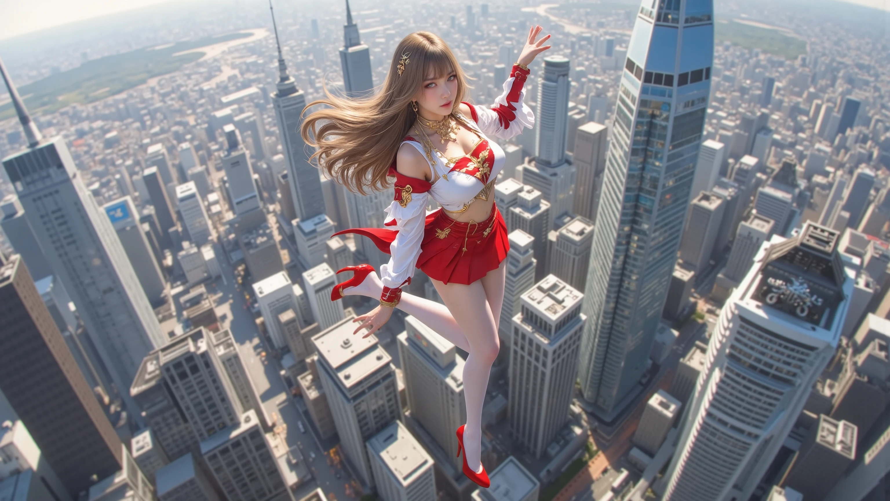 8K full body portrait of young girl、ultra wide lens、skydiving、Falling、Flying、In the sky、Skywalk、Strong wind is blowing、Strangeware、Translucent jacket、There is a red heart-shaped body paint、G-String Panties、Thin cloth、semi transparent、Nipple Top、Camel toe、Photorealsitic:1.37、(((NSFW is still showing)))、