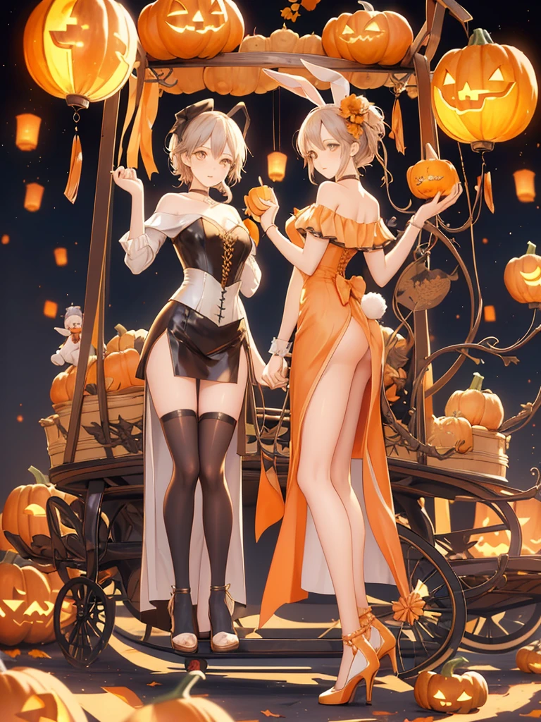 Orange hair, short hair, glasses, bob cut, hair clip, demonic horns, musical note hair ornament, tears, yellow eyes, orange eyes, heart earrings, rabbit ears, melancholy (expression), color ear, hiccup, depth of field, god rays, blurry, social media composition, pov, first-person view, perspective, emphasis lines, f/4.0, 16k, highres, anatomically correct, masterpiece, full dress, full nude, behaved, socks, long socks, very close, close-up, detailed, tail, cute ass, cute face, fire background, chaotic background, slim girl, slender girl, mouth with liquid