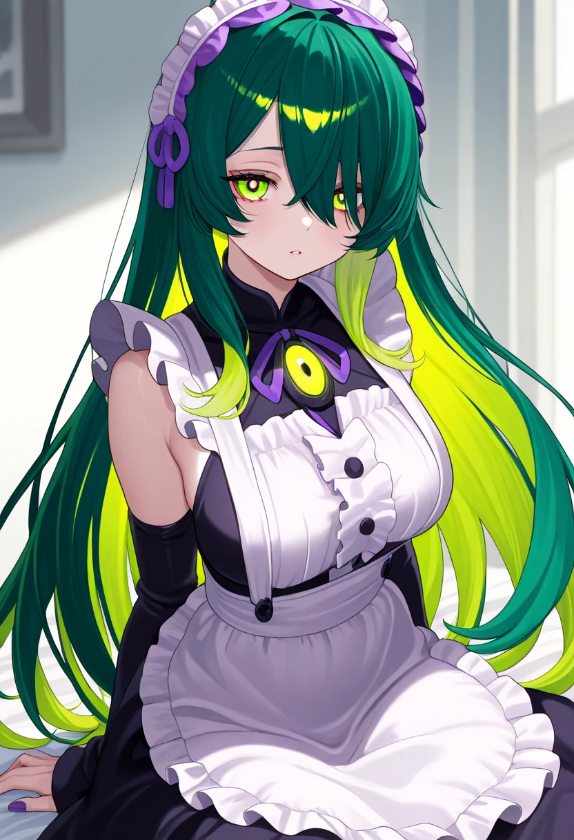 beautiful, (masterpiece), 最high quality, (extremely get used to it face), extremely get used to it eyes, perfect lighting, overall details, get used to it, deep skin, slicked back hair, long hair, green hair, type of eyes, slicked back hair, elbow bag, alone, looking at the viewer, one hand, verbal invitation, lifting shirt, saliva, saliva trail, latex suit, spy lady, wearing tight latex suits, high quality, Super high quality, Highly detailed CG Unity 8K wallpaper, High resolution, close your face, bondage suit, shiny bondage, cool girl, dog girl, cat girl