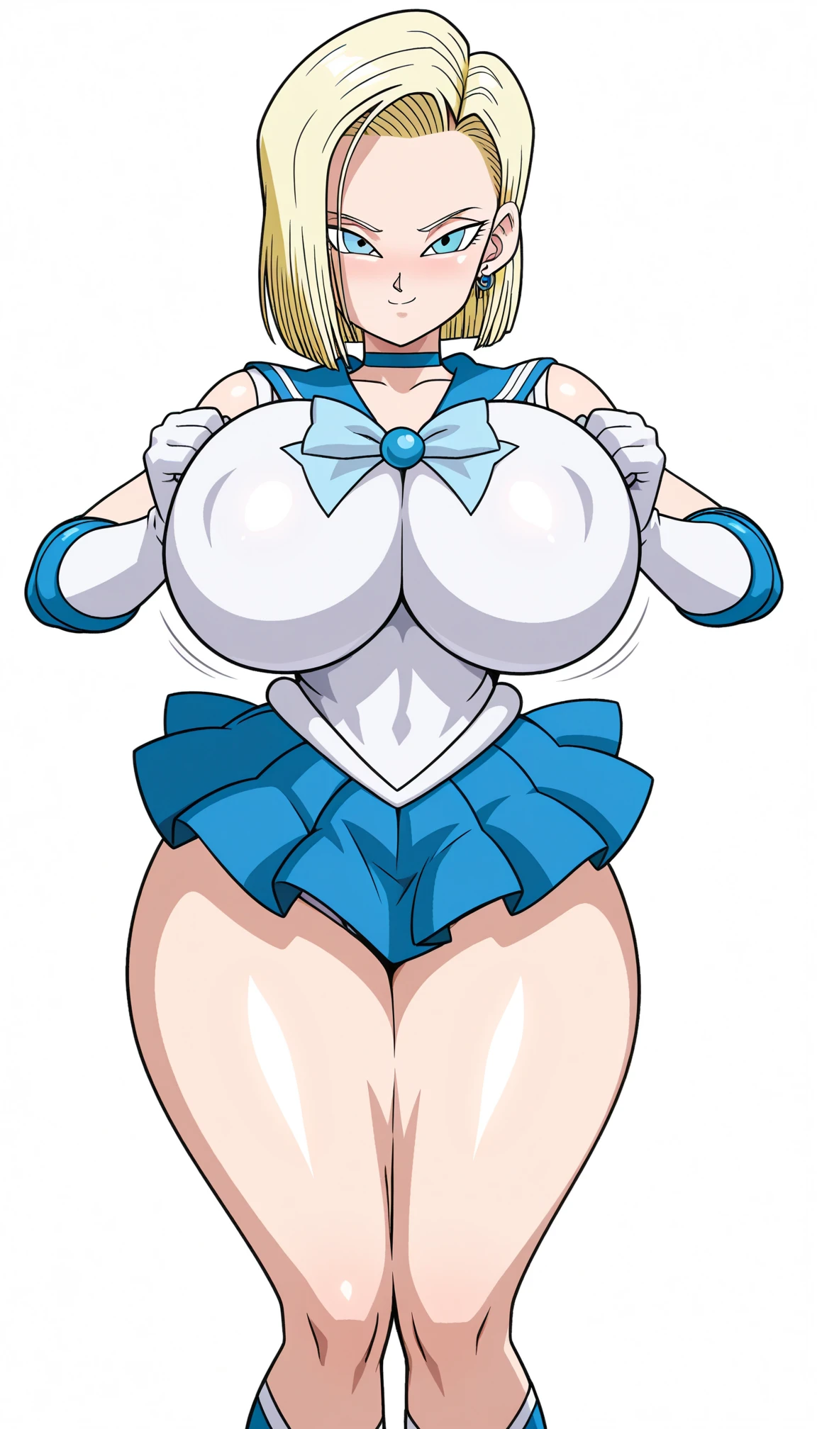 1girl, nsfw, lenna charlotte tycoon,final fantasy v,,
Bishoujo Senshi Sailor Moon costume, Sheer mini skirt, long gloves,
pink hair, green eyes, smile, gigantic_breasts, vagina, clitoris, nipples, solo,
standing, full body, pussy cum,