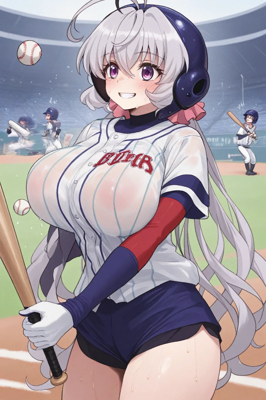 ((Tennis Uniform)),White panties,1girl in, Solo,(A MILF), (((mature female))),masuter piece, of the highest quality, ultra-definition, max resolution, A highly detailed, Clean skin,large bust,blush,thong,(Mini skirt),From below,short socks,(sleeveless),standing,white skirt,cleavage,white dress,bent over,from behind,panty shot,outdoor,((from below))