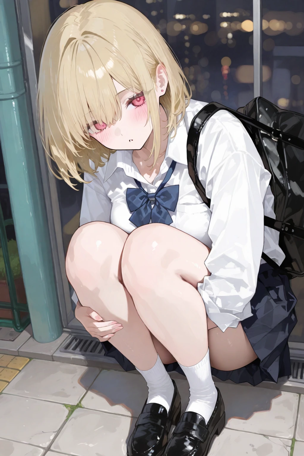 young girls, panties, pussy juice, skirt, sitting, on the street, embarrassed, ahegao, cumming