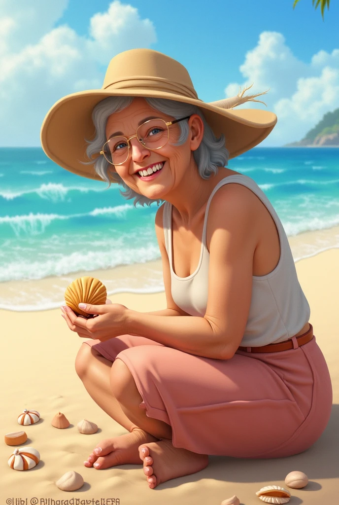 Digital Drawing, 4k, best quality, Comic Babes, Elderly Woman, Old Woman, Woman drinking water!