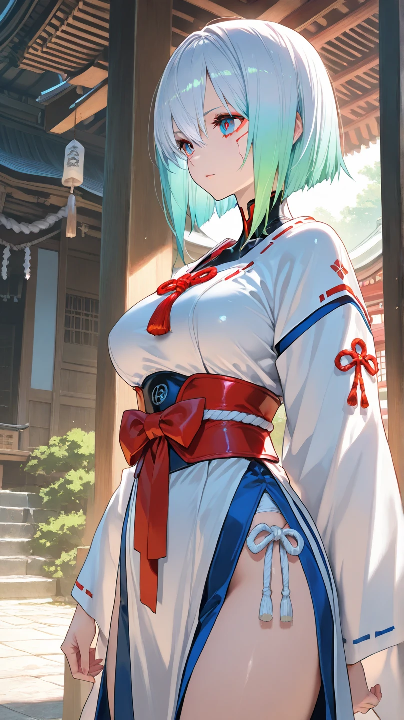 deep skin,textured skin,shinoasada, sinon, blue eyes, blue hair, hair ornament, hair between eyes, hairclip, short hair, sidelocks, (small breast:1.2),
BREAK (red dress,sleeveless,japanese_clothes,bare_shoulders,(Closed_clothes):1.2),
BREAK (crotch rope walking:1.0), volleyball player, shiny skin, watching the view, seductive thighs, cameltoe, bare arms, bare hands, bottomless,
BREAK (masterpiece:1.2), best quality, high resolution, unity 8k wallpaper, (illustration:0.8), (beautiful detailed eyes:1.6), extremely detailed face, perfect lighting, extremely detailed CG, (perfect hands, perfect anatomy),