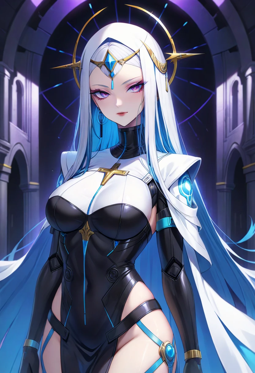 [venat],1 girl, Gigantic cosmic eyes, Conveying Tears, looking ahead at viewer 