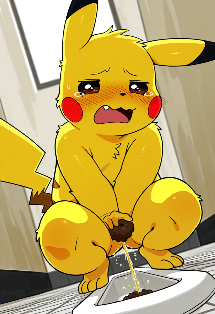 score_9, score_8_up, score_7_up, masterpiece, by zackary911, by syuro, by dagasi, by hanuvo,solo, 1man, pikachu, pokemon, male, anthro, furry, musk, naked, standing, indoors, pillows, cozy, dynamic lighting, cinematic lighting, penis, navel, masturbation, canine penis, red penis,