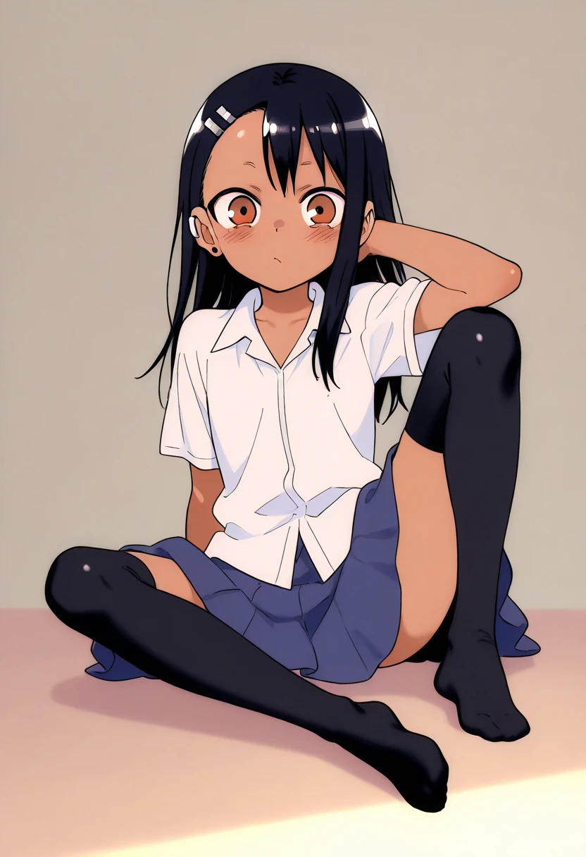 obra de arte,melhor qualidade,visto de baixo,1 garota,Sozinho,pernas cruzadas,sitting position,Sem sapatos,cintura fina,(pencil skirt:1.2),coxas pretas,camisa social,kisaki,cabelo preto,duplo bom,twintails,enfeite de cabelo de borboleta,Cabelo longo,seios pequenos,
