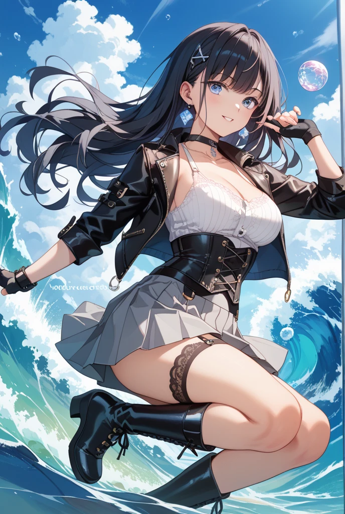 several young girls,seios extremamente grandes,Prengant,Milk secretion,seios macios,seios pesados,black swimsuit,dentro da piscina,Perna nua,Perna nua,cabelos preto e longos,seios inchados,The breasts are much larger than the heads,obscene expression,voleibol de praia