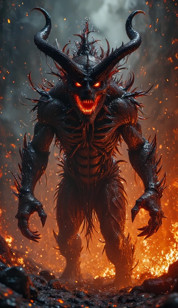 dark fantasy art, hyper detailed, 8 k, ultra realistic painting, movie still, unreal engine 5, render with nanite as a path tracing reflections, raytracing, cinematic lighting, wide angle, exterior photography, furaffinity, octane, colored brushstrokes, concept studio art, forest background, full moon, black robed figure, gold trimmed cloth, black cowl, orange glowing eyes, left hand are actually orange tendrils,