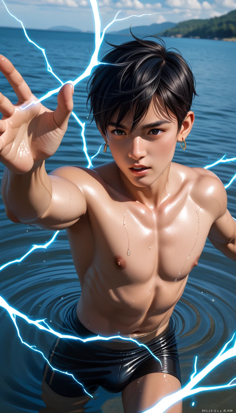 ((Best Quality)),NSFW,((photographrealistic)),((absurd resolution,ultra high resolution,Highly detailed)),full body,(armpit hair:1.3),((cry)),(open mouth:1.4),1girl,(beautiful Japanese girl),(young adult),(closed eyes:1.2),((futanari)),((normal penis)),(cum ejaculation:1.3),(wet:1.2),(full nude:1.4),(competition swimsuit),(Spread legs),(pool),thick eyebrows,droopy eyes,straight eyebrows,low eyebrows,(Plump lips:1.3),(Glossy lips),lip stick,((blush)),(exposed nipples),(muscular:1.1),Muscular arms,Muscular legs,(wide forehead),braid,Perfect Anatomy,(flat chest:1.4),Black medium hair,(Straight hair),(Highly detailed face)