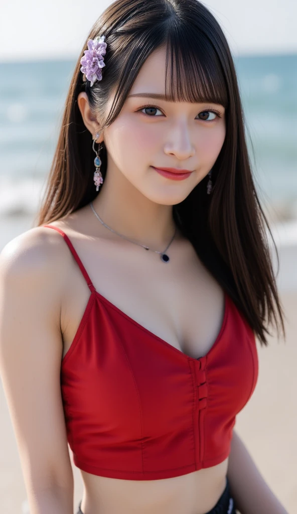 ((masterpiece)), (((best quality))), ((ultra-detailed)), (Amazing:1.1) (best quality,masterpiece:1.2),detailed, (fumika baba), beauty japanese girls, perfect body, busty breast, beauty long black hair, perfect saturation, perfect eyes, perfect face, perfect lighting, vibrant colors, elegant pose, innocent expression, delicate features, stunning beauty, realistic skin texture, glossy lips, look lonely