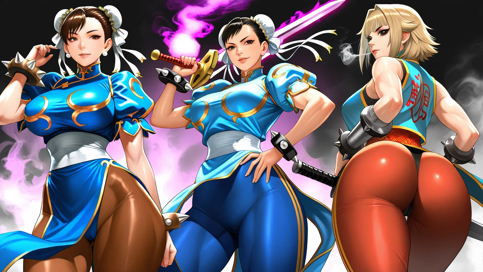 Female original character action reference sheet adoptable, Huge Breasts, Huge legs, bikini,