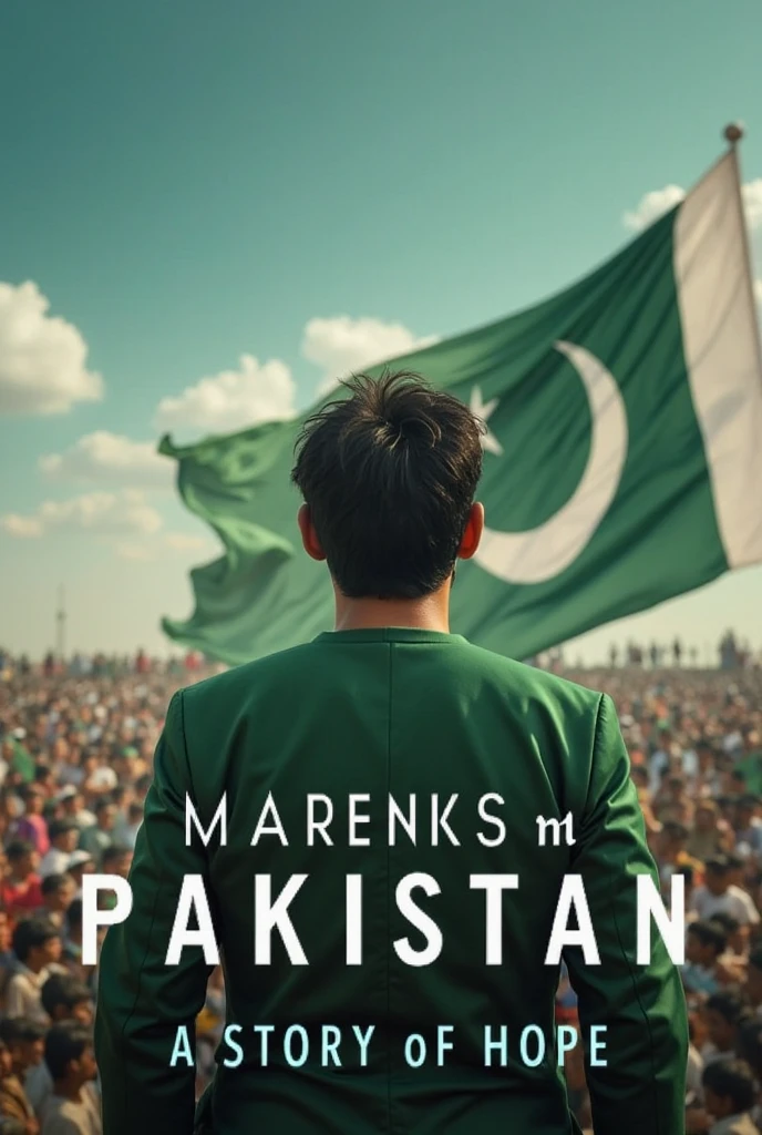 Here’s a detailed prompt you can use for creating the image:

"Create an image showing a group of Pakistani youth holding Pakistan flags and a political party flag. The political party flag should have three distinct sections: a vertical yellow stripe on the left, a vertical red stripe in the middle, and a horizontal green stripe at the bottom. Inside the green stripe, include a white half-moon and star, similar to the Pakistani flag. On the left side of the green section, vertically write 'PNP' in green. Below the green section, include a crown and star, with the text 'پاکستان نظریات پارٹی' written in Urdu. The atmosphere should be patriotic and celebratory, reflecting the unity and energy of the youth."