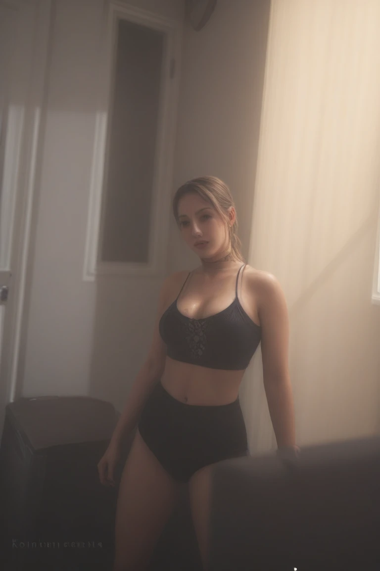 there is a woman in a black full-bodied posing for a picture, thin black lingerie, seductive lingerie camisole, very tight full-bodied, elegant full-bodied, camisola seductora, full-bodied, sensual y llamativa, wearing full-bodied, laced lingerie, impresionante figura atractiva, scantily clad, lingerie, wearing sexy lingerie, liguero, cautivador y tentador
