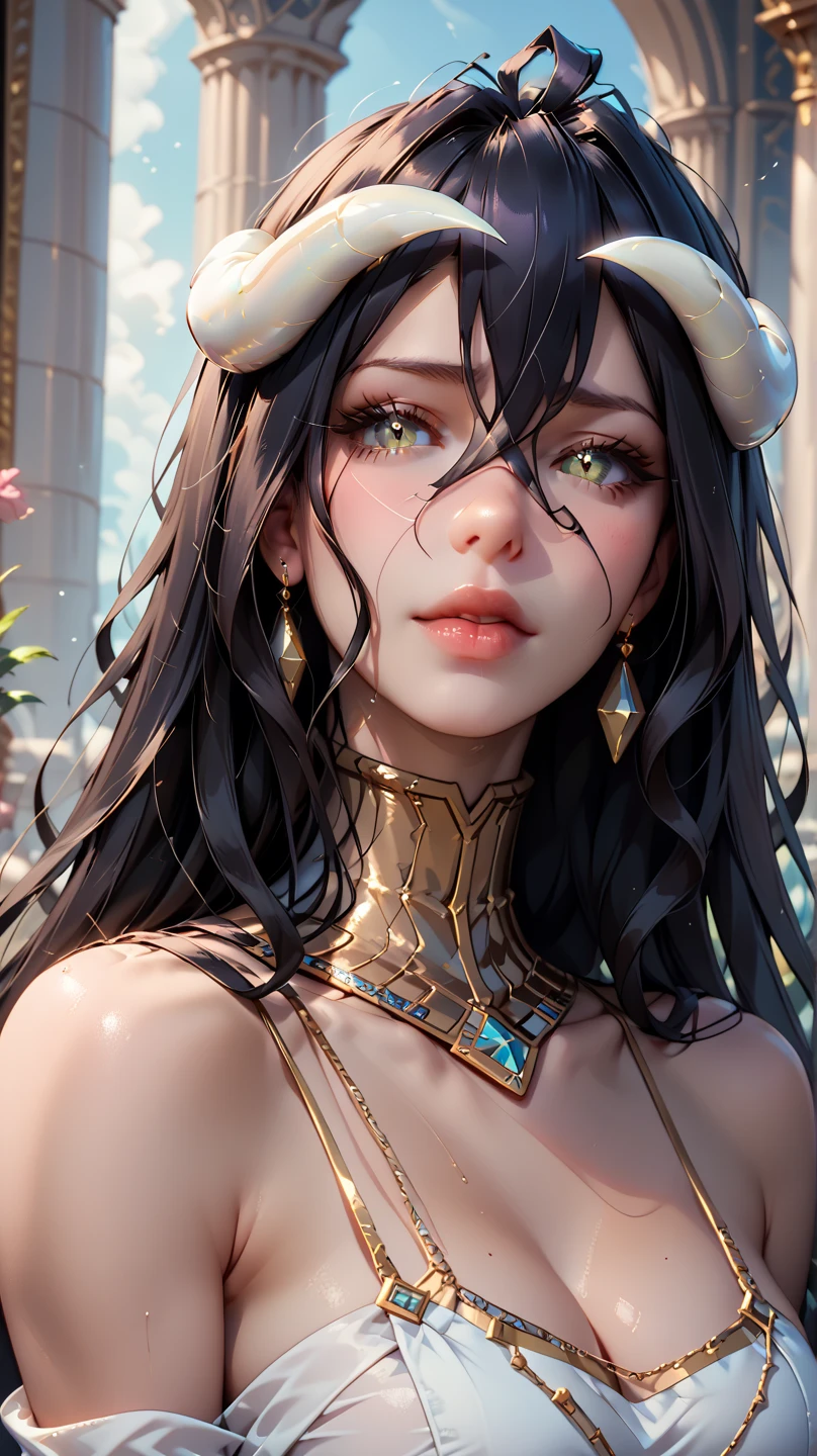(masterpiece:1.1), (best quality:1.1), (anatomically correct:1.1), (perfect arms:1.1), (Nubian), ((detailed face:1.3)), (detailed skin), (perfect eyes), (perfect nose), (realistic), octane render, sharp focus,(8k), (4k), (Masterpiece), (Best Quality), ((huge lips:1.3)), detailed background, art by artgerm and greg rutkowski, cinematic lighting, 8k