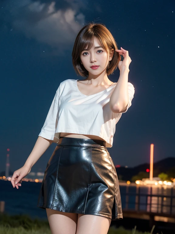 (In a business district at night in the rain:1.5)、(A kind smile:1.5)、(A cute 20 year old woman:1.5)、(The best quality at its best:1.4), (Super detailed), (Very detailed CG unified 16k), Beautiful woman with perfect figure: 1.4, Sharp focus: 1.2, Very detailed, High-quality RAW color photos, Professional photography, Great face and eyes, cosmetics, (Amazingly beautiful girl), ((White blouse and black tight skirt:1.5)), Realistic movie faces, Full body long view from head to toe, Realistic, ((Realistic natural orange red hairstyle)), ( Short Bob Hair:1.5), (necklace:1.5)、, Very beautiful face, Perfect model beauty, Mouth swelling, Highly detailed face and skin texture, Fine grain, double eyelid, Medium chest, (masterpiece), Highest quality, High resolution, Very detailed, Blurred Background, Depth of written boundary, Cinema Lighting, Great legs, , Clear, well-maintained skin,((Full body shot from head to toe:1.5))