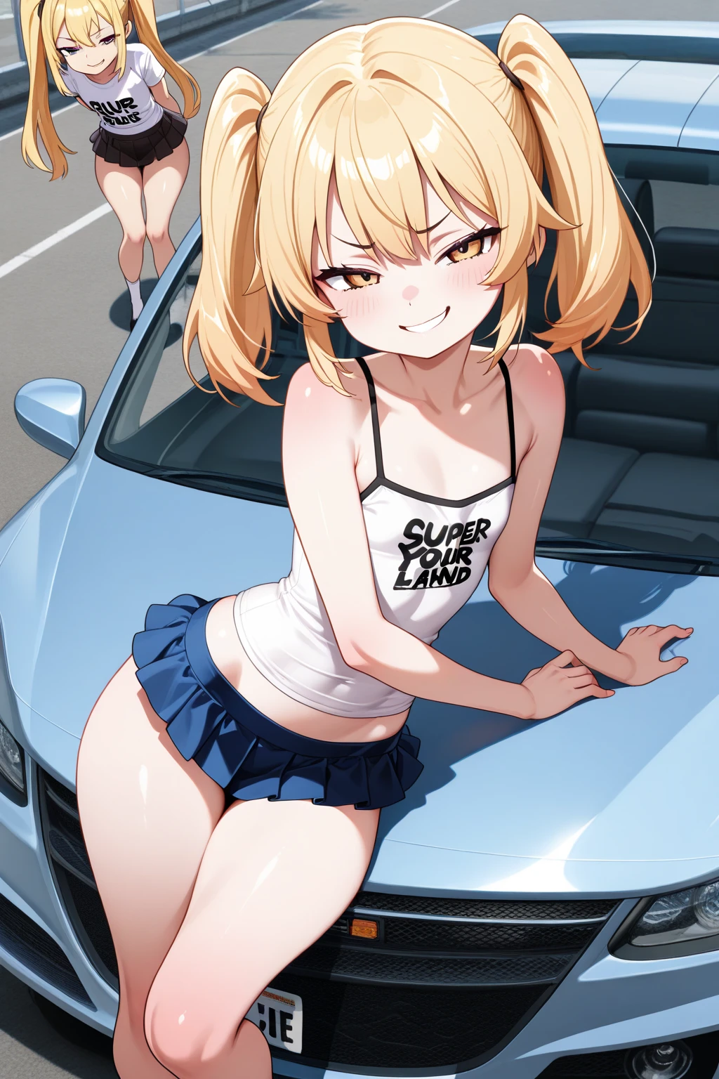 Anime Girls in bikinis standing in front of a car, Fine details. Girls' Frontline, Naughty anime style, Anime Girls, from Girls' Frontline, Kantai Collection Style, Girls' Frontline style, Girls' Frontline cg, Naughty, Top rated on pixiv, Naughty style, Visual novel key visual, Official artwork, Pixiv 3DCG,