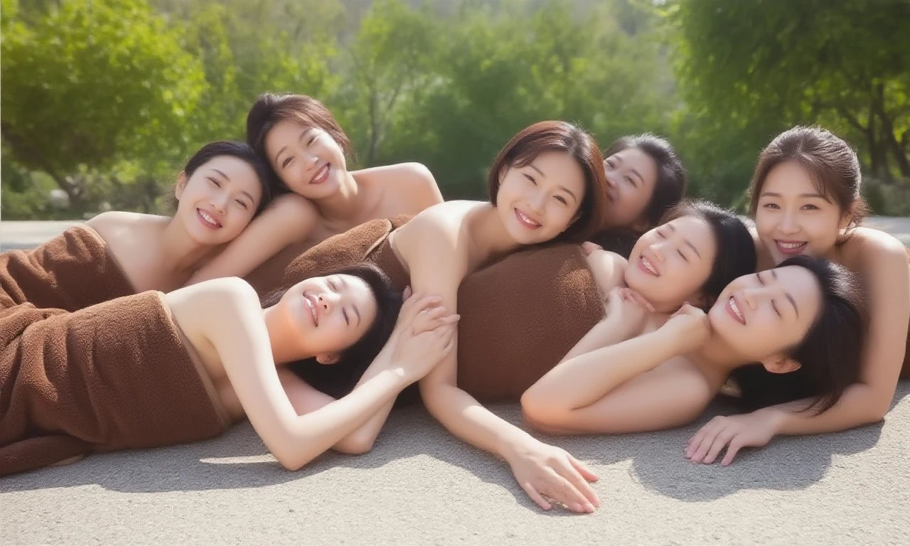 Ancient Roman landscape in the style of Nicolas Poussin,laughter,,Sweet and seductive appearance.、Caravaggio's paintings、Chiaroscuro of Caravaggio、hair tousled by the wind,Two women frolicking,cute smile, expression of ecstasy,Sexy,erotic