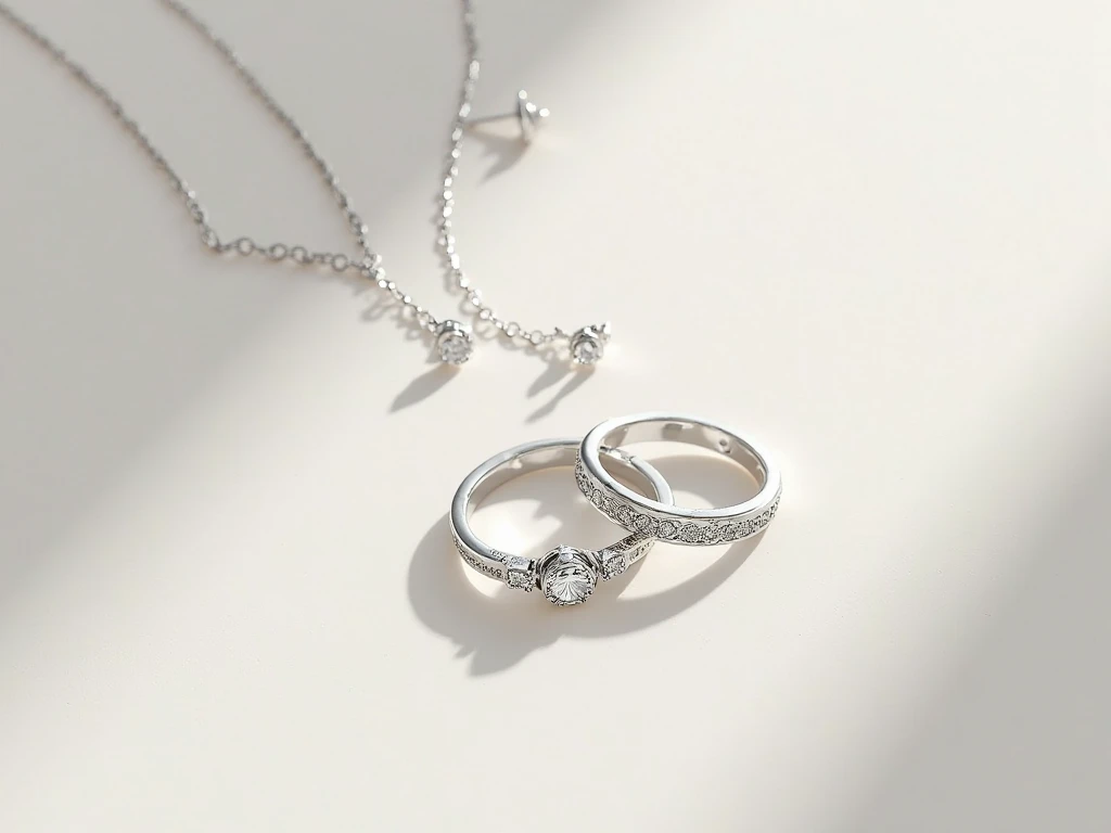 Silver Wedding Rings with Channel and 3mm Zirconia