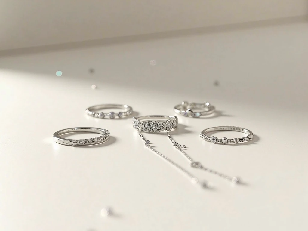 Silver Wedding Rings with Channel and 3mm Zirconia