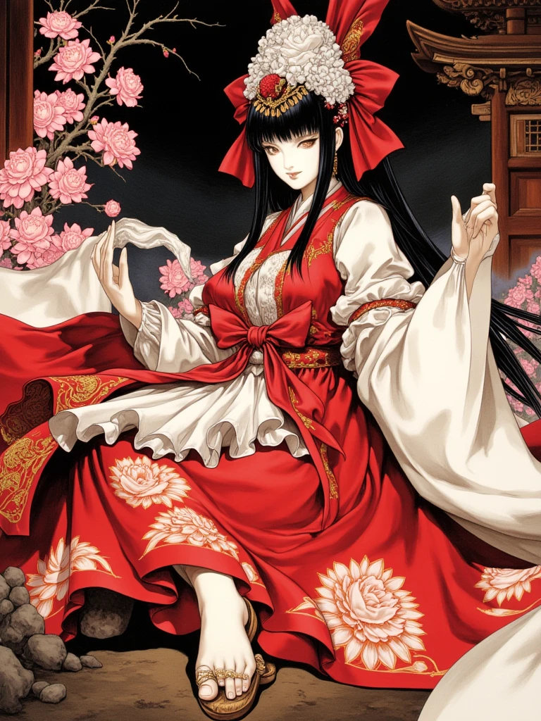araffe dressed in a traditional Chinese Costume posing for a picture, 古代Chinese Costumeを着て, palace ， a girl in Hanfu, 中国のTraditional attire, Princess of an ancient Asian dynasty, ancient Chinese Princess, Chinese Costume, Chinese Princess, Traditional Japanese, Traditional geisha costume, 古代Chinese Costumeを着て, Empress of China, Traditional attire, Traditional cut suits, Hanfu　She exposes her pussy