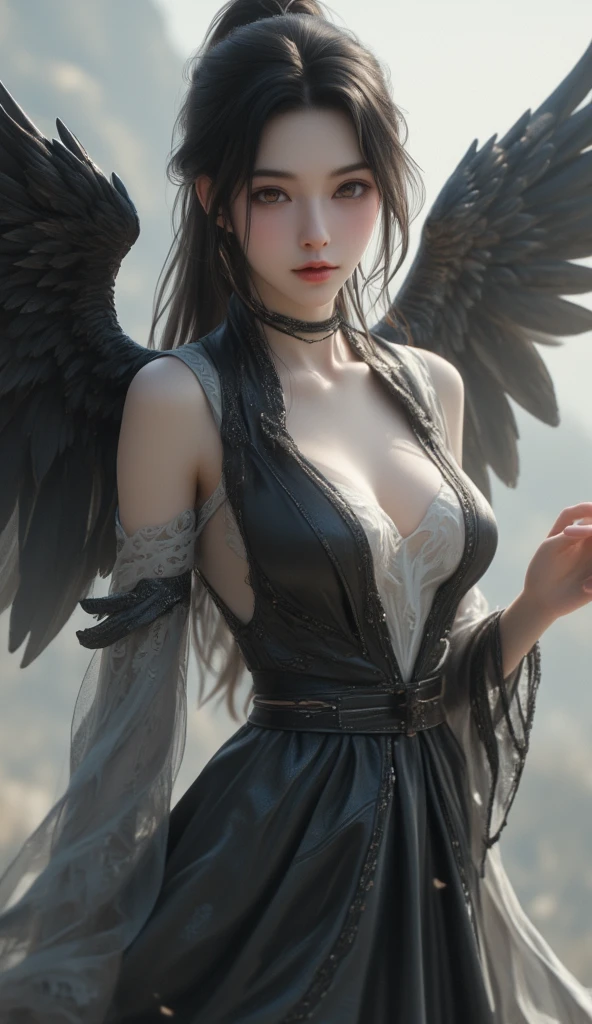Fine matte paint,Skeleton Dark Angel, Haunted castle with large wings, Fill the drawing table with a knife,terroral,uncanny,horrid,secret terror,tentaculata,grape trees,The eye,uncanny valley effect teeth,all fours,Critters,Blood Moon,4K,high qulity,Beautuful Women,Delicate face