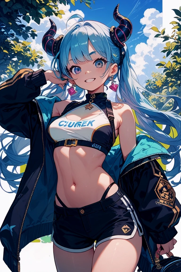 (NSFW:1.2), (8K, Raw photography, Top image quality, tmasterpiece: 1.4), ultra highly detailed, (realisitic, photoreallistic: 1.48), 1girl in, Solo Focus, type moon style, Kyoto Animation Style, short-length hair, (blue hairs:1.7), Blunt bangs, Hair Between Eyes, Clear eyes, side locks, White hair, Shiny hair, beautiful detailed cold face, Seductive smile, angry, complex details beautiful and delicate eyes, bare_shoulders, huge-breast, Gray eyes, White skin, Hair Ornament, (((T-shirt))), swim ring, swimsuit, beautiful bare back, Sandals, Skindentation, 鎖骨, bare_Legs, beach, Beautiful detailed sky, White sand, tree, very precise details, absurdist, Extremely detailed, 16k wallpaper,remrezero