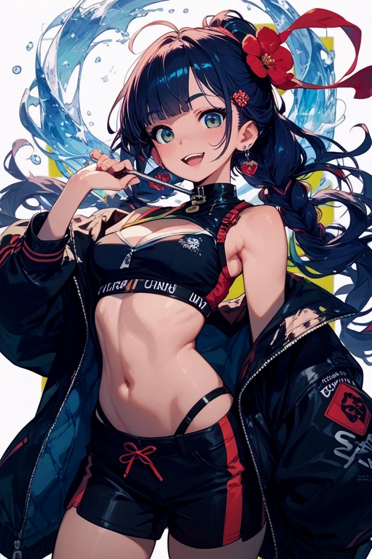 1girl, <lora:RulerTattooV2-000006:0.85>,navel,ruler_tattoo,hoodie