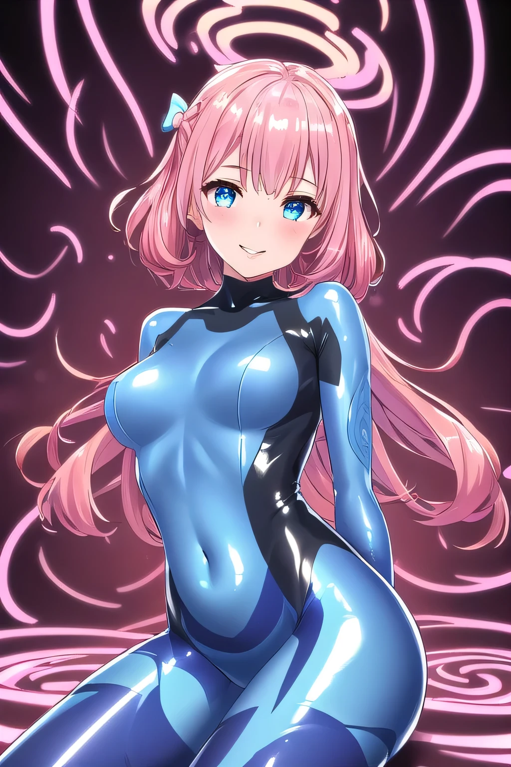 (8K, top-quality, masterpiece:1.2), (reallistic, Photorealsitic:1.37), Super Detail, One girl,), (Highly detailed), (beautifully detailed eyes), (of the highest quality), (super detailed ), (masterpiece), (Detailed face),20yr old, ,1 girl, ((pink hair,long hair)), medium breasts, Perfect Lighting, BREAK, (blue superheroine:1.5), (shiny blue bodysuit:1.5), (heart-shaped chest cutout:1.4), (long sleeves:1.3), (blue gloves:1.2), (blue knee-high boots:1.4), (blue belt:1.2), (heart accessories:1.3), (dramatic makeup:1.3), (very tight-fitting bodysuit:1.5), (glossy stretchy fabric:1.3), BRAKE, (blue superheroine:1.5), (long pink hair flowing over one shoulder:1.4), (smiling with a hint of a wink:1.3), (chest cutout in heart shape:1.4), (glossy blue bodysuit:1.5), (flirty expression:1.3), (seductive pose:1.4), (mysterious gaze:1.2), (blue gradient background with subtle shine:1.3), (dramatic lighting emphasizing chest and hair:1.5), BRAKE (sweat:1.5), (steam:1.2), (masturbation:1.2), (girl trembling with sexual climax:1.1), (looking at viewer:1.3), ahegao, (open mouth, drool:1.2), (Lots of white liquid:1.2), (lots of cum:1.5), (NSFW:1.2), (erect nipples:1.2),.nsfw

