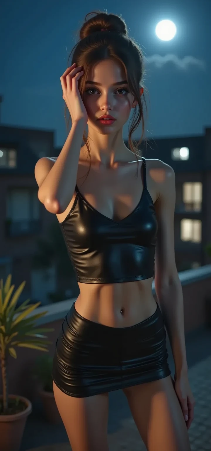 ((tmasterpiece, Top image quality, A high resolution、独奏、small tits、(((Equestrian uniforms)))、High-Ponytail hairstyle、no-bra、full body Esbian、A smile、A slight smil、Tekatka skin、glowy skin))、Sweaty face、latina, puberty, full of sweat、red lipsticks、Standing in the ring、独奏、Hands and hips、Navel is visible、((Thigh elevation training))、((Standing in the ring))、(((manly body)))、((Uniforms wet with sweat))、(((See the whole body)))