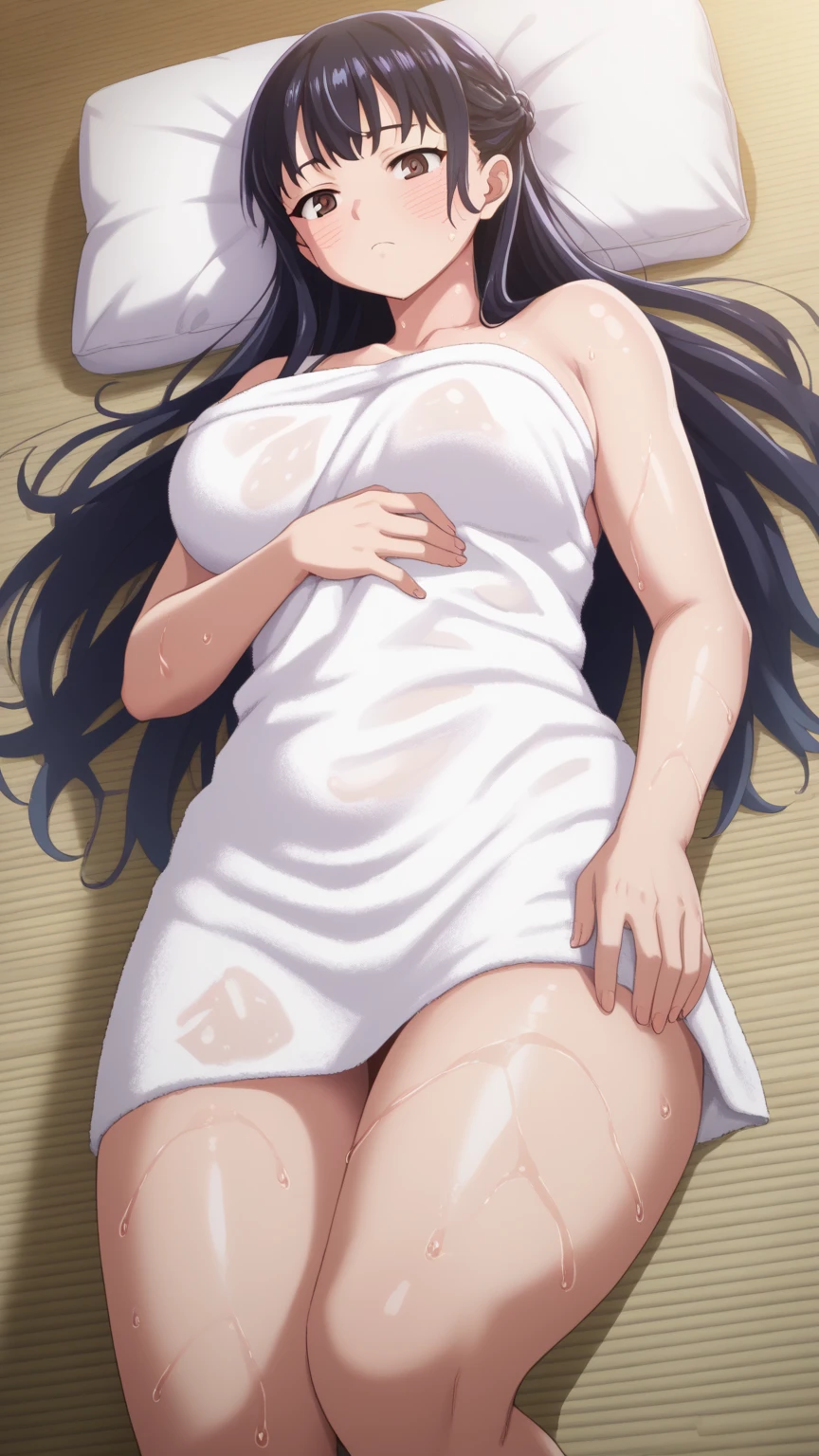 (((masterpiece))), (((best quality))), ((ultra-detailed)), (highly detailed CG illustration), Boa Hancock, (nsfw:1.4), (masterpiece:1.5), Detailed Photo, Smiling, Sexy, (Best Quality: 1.4), (1girl), Beautiful Face, (Black Hair, long Hair: 1.3), Beautiful Hairstyle, beautiful detail eyes, (realistic skin), beautiful skin, absurd, attractive, ultra high resolution, high definition, (sexually aroused:1.5), Pinkish white skin, sexy pose, Beautiful , (messy hair:1.5), (fatigued:1.5), (bukkake:1.5), (sleep:1.5), (drunk:1.5), (raped:1.5), (blood on pussy:1.2), (pregnant:1.5), (naked:1.5), (lie on ground:1.5), (dirty body:1.5), upper body, (Torn white dress:1.5)