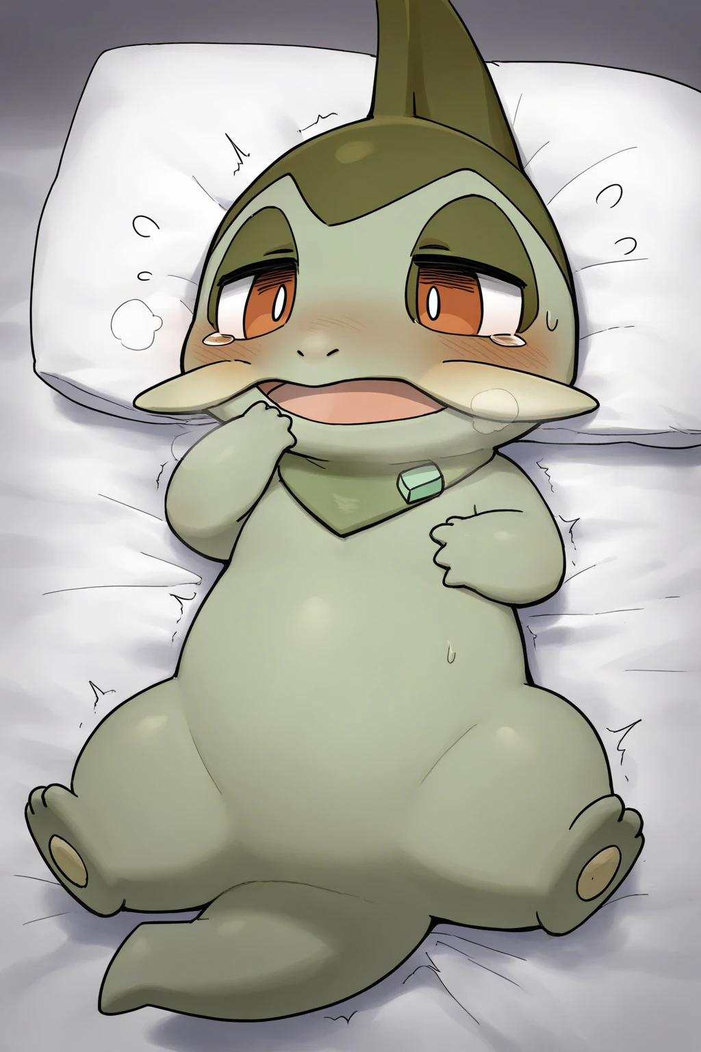 Axew  In the background while in body 