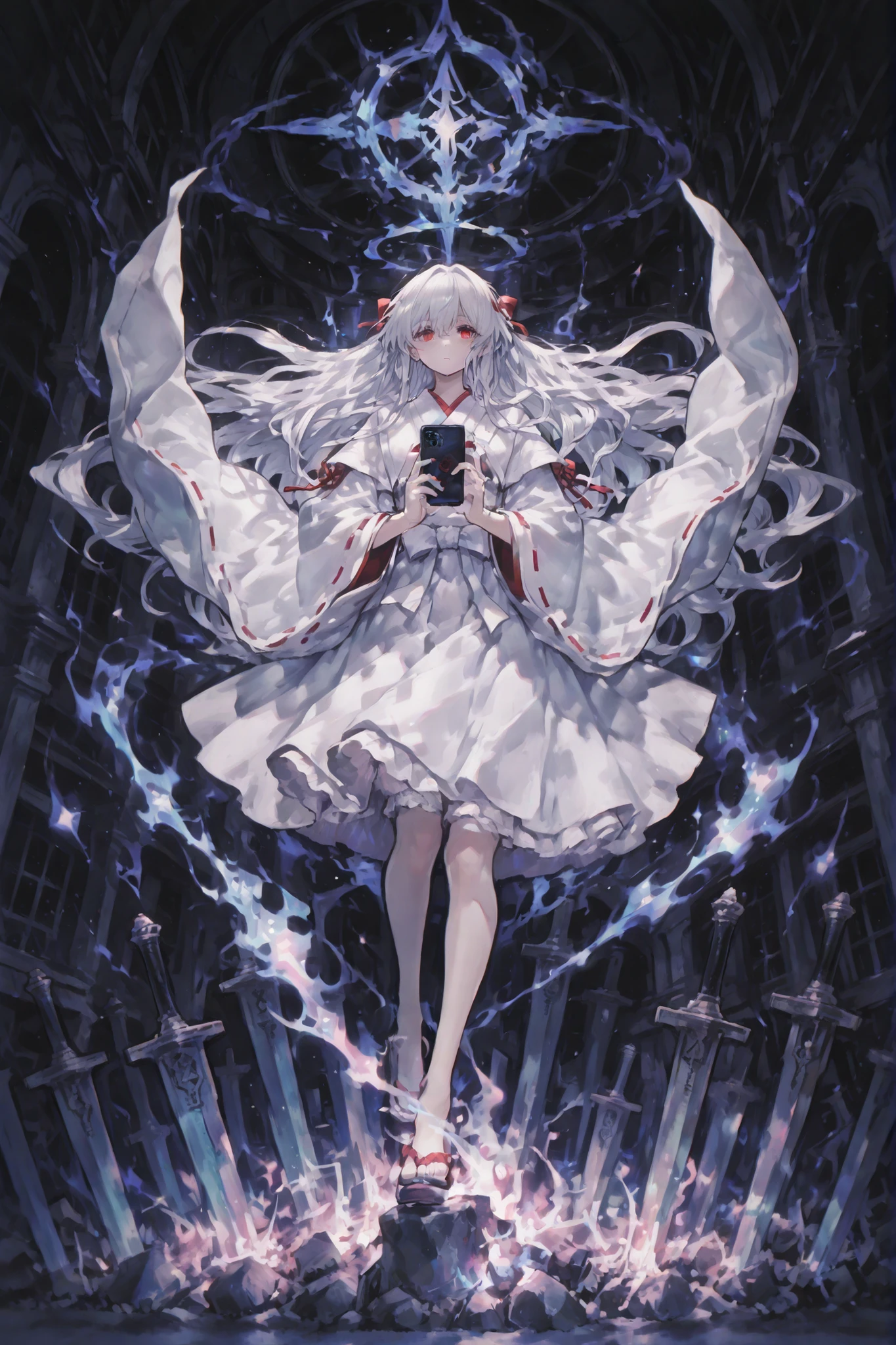 Future Shrine Maiden Who Manipulates Technology and Magic、Summoning ghosts from a smartphone、