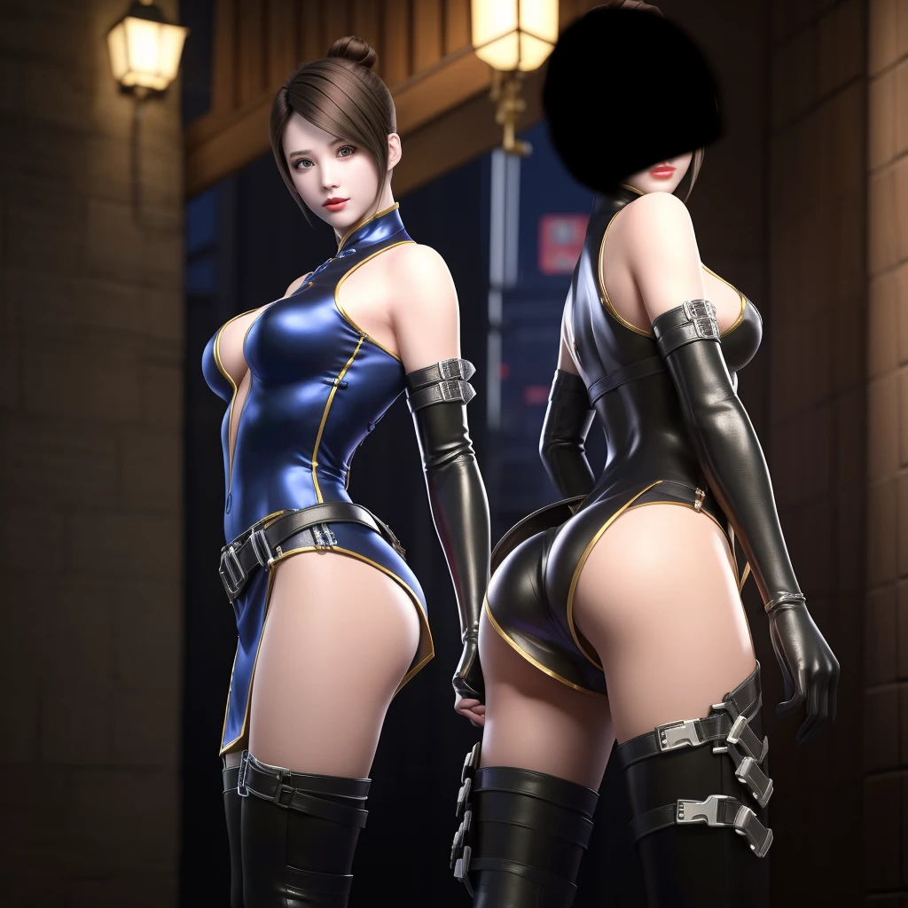 masterpiece, best quality, high quality, perfect anatomy, ultra detailed, perfect design,
BREAK,
1girl, beautiful detailed face, realistic skin, (shiny glossy skin),
BREAK,
brown eyes, ((realistic eyes)), ultra detailed eyes, beautiful high light eyes, (droopy eyes), eyelash, double eyelids,
BREAK,
brown hair, (bob cut), (short side hair), thin hair, (swept bangs), shiny glossy hair,
BREAK,
(painful expression), open mouth, tongue out, (feeling weak), (embarrassed), (nose blush),
BREAK,
full body fishnet tights, (cyberpunk navy full bodysuit, luxury design), (ninja armor), (bare shoulder), detailed clothes, wrinkle in the clothing, oily cloth, (small breasts), big areola, (erection of nip-ple), (wedgie), camel-toe,
BREAK,
(all fours on the bed), (raise own hips), (((spread legs))), (((from behind))), (show off back of body), (focus hips),
BREAK,
(luxury hotel room, pink bed), top light, warm light