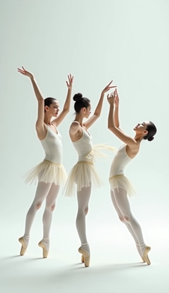 (conjoined_dicephalus), (2heads), 30-year-old French woman, shoulder-length hair, teaching a ballet class