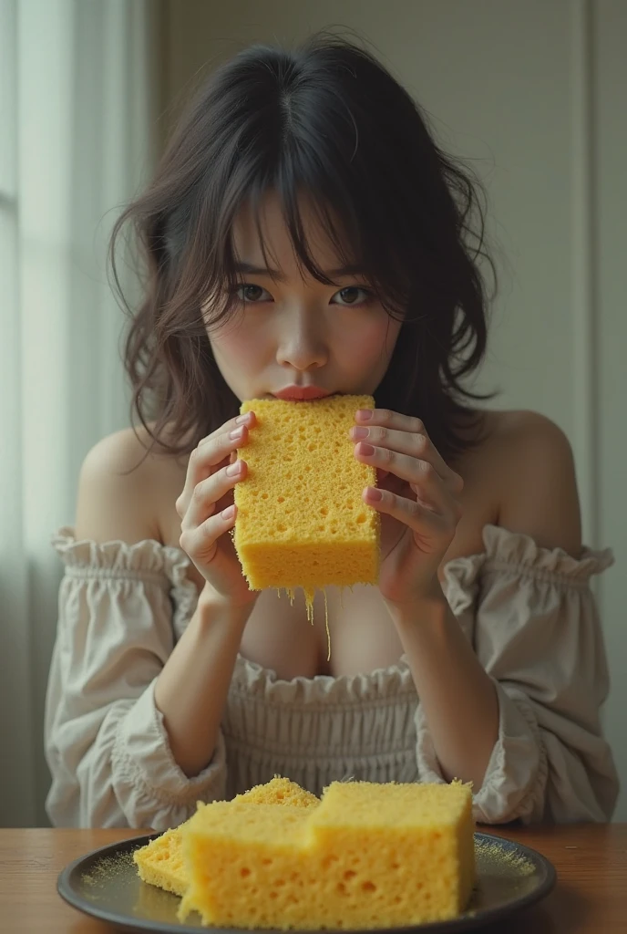 1girl wearing crop top and skirt,licking ice cream(8k,hd,ultrahd,realistic,hdr,detailed)
