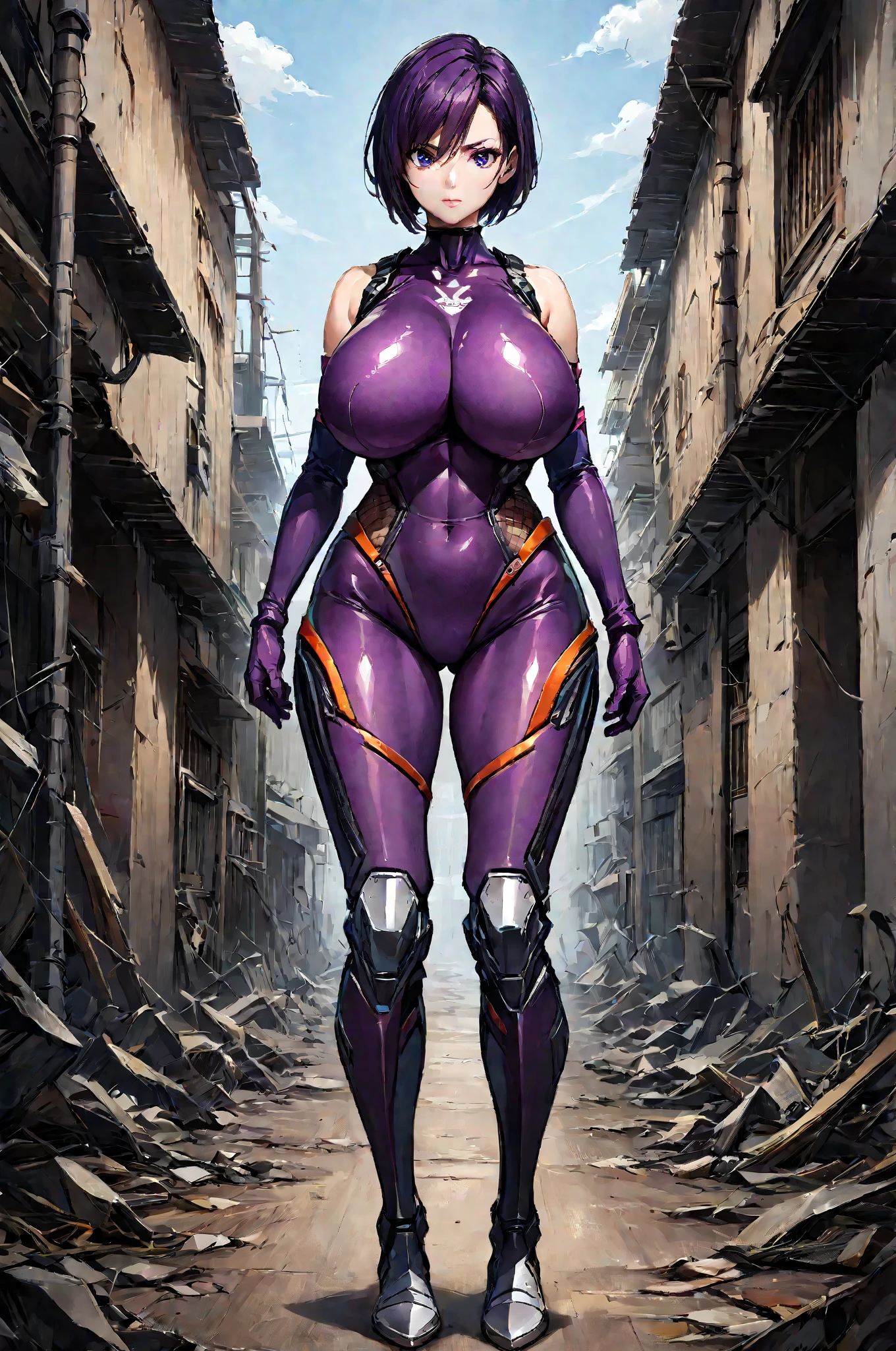 (DRAGON QUEEN), (HUGE FAKE BOOBS:1.3), (BEAUTIFUL FACE), BLUE HAIR, (PURPLE, WHITE, RED), (CYBERPUNK STREET CITY BACKGROUND), (FUTURISTIC CYBER MECHA BRA), (CLEAVAGE), (SKINTIGHT YOGA PANTS), (HIGH HEELS), (PERFECT BODY:1.2), (FULL BODY VIEW), (LOOKING AT VIEWER), (STANDING:1.3), MUSCULAR BODY, MUSCLE ABS, UHD, 8K, 1080P.