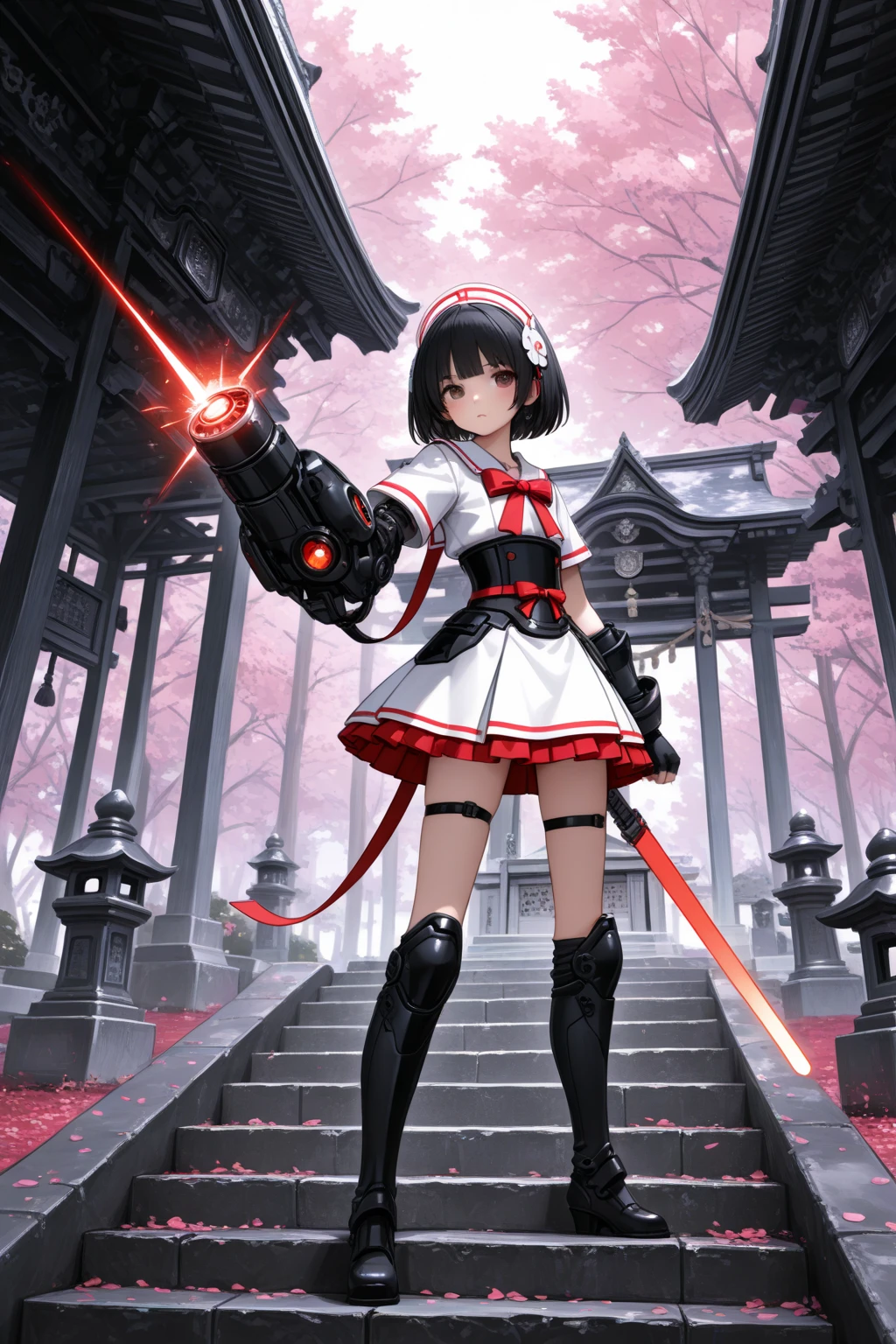 (full body:1.5),(1girl:1.3),(looking at viewer:1.4),(anatomy correct:1.3),(Wearing Ultraman suit JK uniform printed Ultra short pleated skirt and JK uniform leather shoes with bow decoration ,and Very thick Printed Lolita Pantyhose :1.35), (Light particle effect:1.3),(In pink | amarelo | blue colors| green color |red colors | white colors| black in color| purpleish color| greys| Beige| Flesh color 1.4),(Glowing eyes:1.3),(Large amplitude action: 1.3),(Accurate and perfect face:1.4),(Clothing Gloss:1.25),(Skin reflection:1.25),hyper HD, Ray traching, reflective light,structurally correct, Award-Awarded, high detal, lightand shade contrast, Face lighting,cinmatic lighting, tmasterpiece, super detailing, high high quality, high detal, best qualityer, 16k,high contrast,