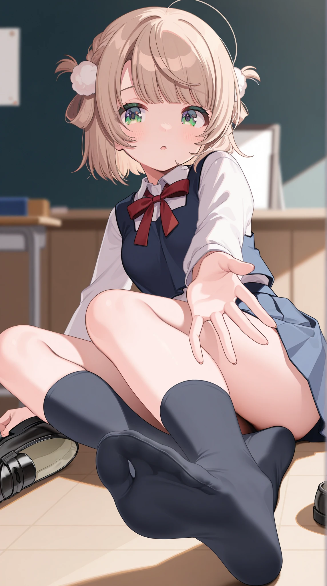 score_9, score_8_up, score_7_up, score_6_up, score_5_up, score_4_up, source_anime, BREAK OyamaMahiro, 1girl, solo, 1girl, solo, female, text, hair, breasts, clothed, blush, open mouth, looking at viewer, nude, skirt, smile,, black stockings, foot fetish,sitnon floor, foots at viewer, foots, sole of the feets, view from down, hanging breast, big juicy anus, saliva, erect nipples, large nipples, long nipples, gigantic nipples, spread nipples, wide nipples, legs up, self toy masturbation, ponytail, ride dildo