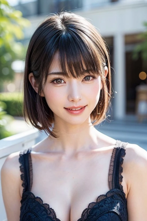 (software:1.8、masterpiece, highest quality),1 girl, alone, hyper Realistic, Realistic,Realistic, Looking at the audience, Light brown eyes:1.4,Brunette Short Bob Hair with highly detailed shiny hair, Brightly colored winter clothes, Lepangas:1.4), Outdoor, Mouth closed, Upper Body、big chest eye、eyelash、{Hugeな|big chest|Hugeなな|Mega} whole :2, chestの谷間:2、(((big chest eye、Short Bob Hair、Highlights from Students、Looking at the audience、She is very beautiful and cute、Show me your ears、Long neck、smile、Close your mouth and smile、Bangs and beautiful teeth)))、Ideal body type、(Nothing is drawn、Very beautiful pure white background:1.6)、美しいLong neck:1.4、(({Huge|big|Hugeな|Mega} chest, chestの谷間:2、Upper Bodyは服を着ていない:1.6))、(((Portraiture:2)))、Perfect Anatomy