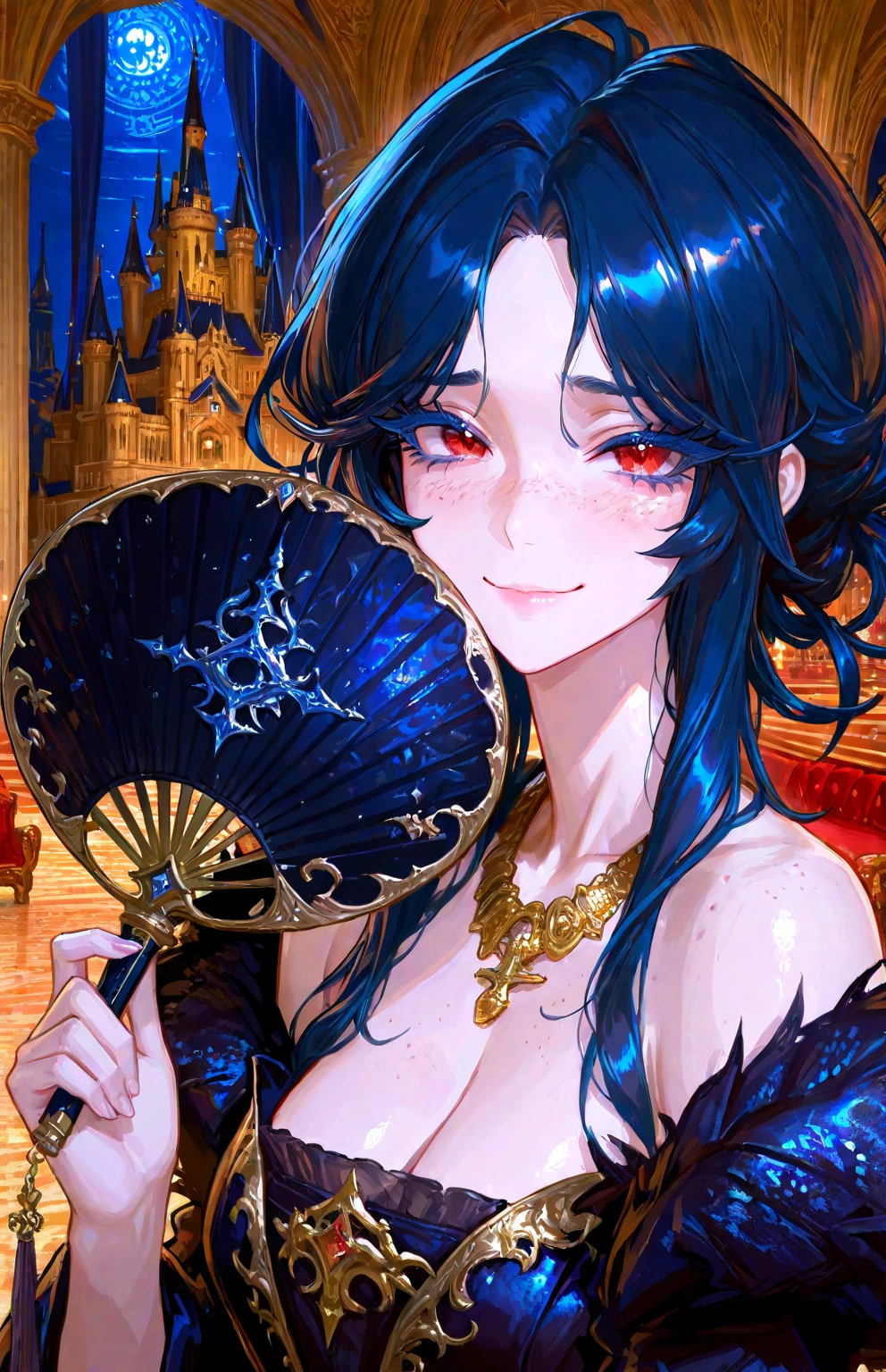 8K, Highest quality, Very detailed, Beautiful girls,  Blue Hair、In a suit、Glasses、 Big breasts and beautiful cleavage，
