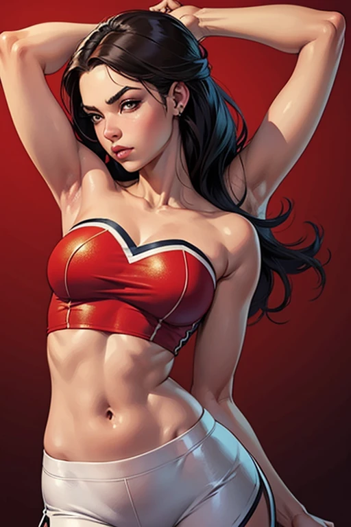 (Adriana Lima :1.1) red lips, green eyes in beautiful Havana Cuba ocean, boats Stores, Galleries, street, night moon is full , eye view (best quality，ultra - detailed, Illustration，Best shadow，masterpiece，A high resolution，professional artwork，famous artwork, In the style of Christian Riese Lassen Hawaii Artist