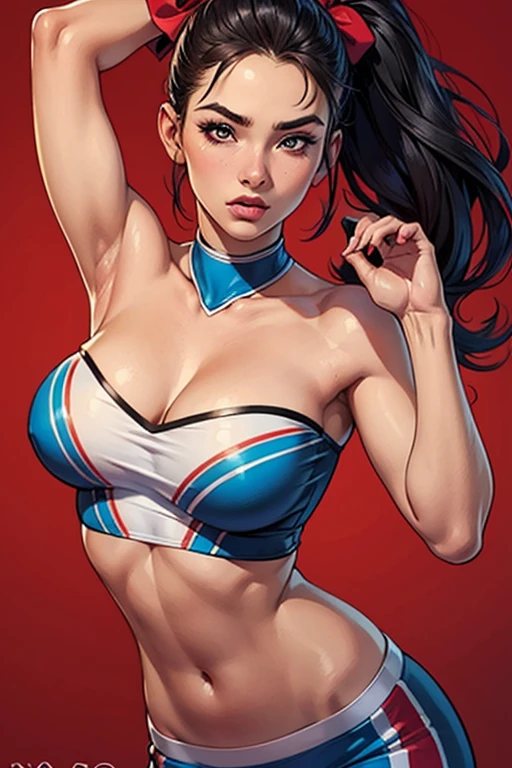 realistic、Female volleyball player, 17 years old、short black hair waves、Super Fit Volleyball Set、Wearing a volleyball short chest has already grown.、sexy、smile、large breasts,Large buttocks,Glossy skin is wet.,バレーボールコートでのsexyポーズ,big thighs,white skin,