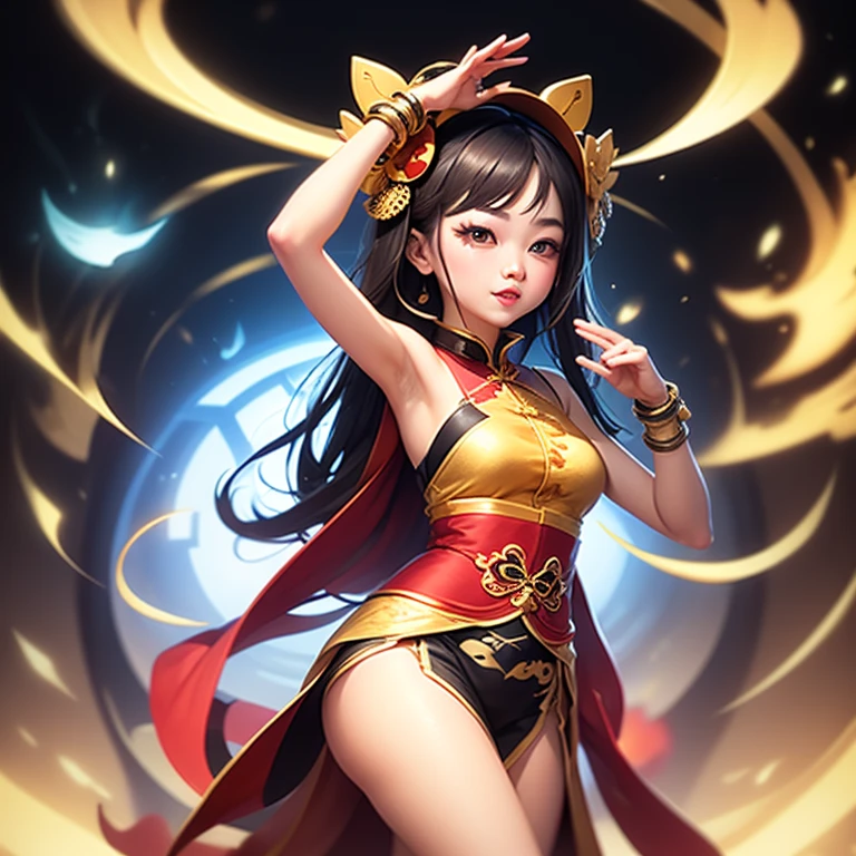 (Masterpiece:1.4), (best quality:1.2), <lora:firecracker_vayne-000014:1>, firecracker vayne, 1girl, glasses, china dress, hair ornament, ribbon, pantyhose, ponytail, upper body