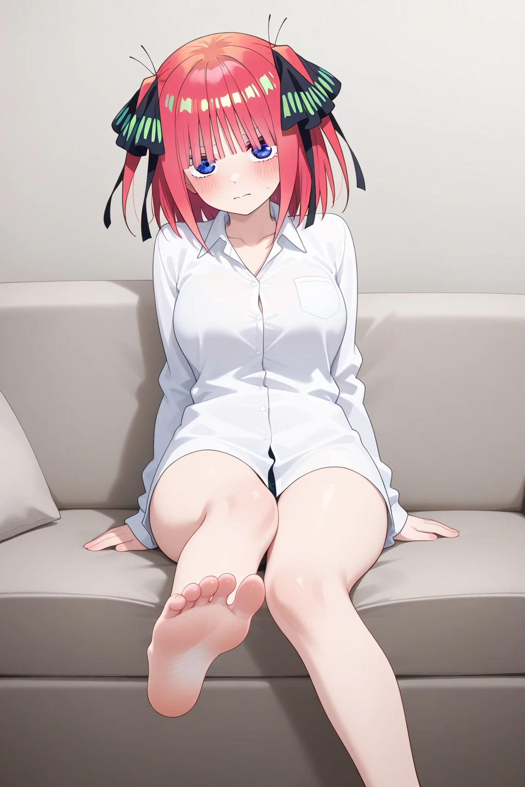 Mastepiece,masterpiece,highest quality,Super detailed,High resolution,8K Portrait,High definition CG of Unity 8k wallpaper,Cute,little:1.5,Loli:1.5,Highly detailed CG Unity 8k wallpaper,Realistic,Real person, Portrait Photography,Shiny skin,High definition、(16 years old:1.2),(1 girl),Beautiful clear eyes,extremely detailed description,Delicate face,Nice lips,Slim body,thin waist,Thin legs、(bed room:1.6),(blush:1.5),(Pink hair bob:1.3),(big breasts:1.2),(school uniform:1.2),(topless:1.3),((M-shaped spread legs:1.3)),((knees up:1.5)),(spread legs:1.5))