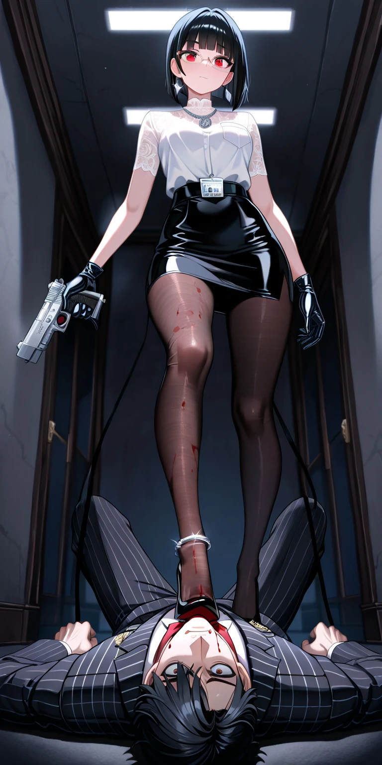 Hyper realistic super detailed sexy (Aunt June (Secret Class)), Very detailed, expressions faciales sexy, seductive facial expressions, [:(Face detail: 1.4): 0.4], 16K resolution, 4k resolution, dinamic lighting, High definition resolution, (hyper realistic: 1.4),(contrasting background: 1.5), (Anatomy of the hyperrealistic arm), (Hyperrealistic anatomy of the legs), (peau propre), (lighting cinematic: 1.7), (intime), (Technologie NVIDIA RTX Ray Tracing), (Anatomy of the hyperrealistic arm: 2), (Ventre plat parfait), (image couleur),  (Aunt June (Secret Class)), medium breasts , mature female, horny ,16k, glowing eyes, detailed 4k eyes, seduction,sexy lips, parted lips,detailed lips, red lips, high, ((big purple eyes)), detailed face, shiny skin, auntjunev3, auntjune, hair bun, bangs, messy hair ,  medium breasts, brown pantyhose, pantyhose, thighs, dress, red dress, sleeveless dress, collarbone, looking at viewer , masterpiece, best quality, highly detailed, desire, blush, perfect hands, blush, shy, tight gap, skindentation