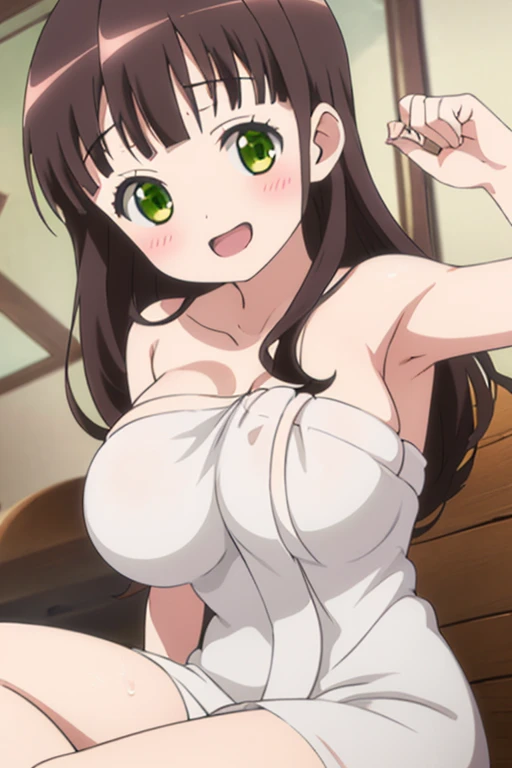 3girls, 1boy, paizuri, pov, , , penis between the breasts, breasts squeezed together, nipples, naked, closed angle, assisted naughty, , summer, cleavage, bikini, a summer vacation room, kotori minami secret titfuck, secret sign, inside of the room, window, motion effects motion lines pubic hair,