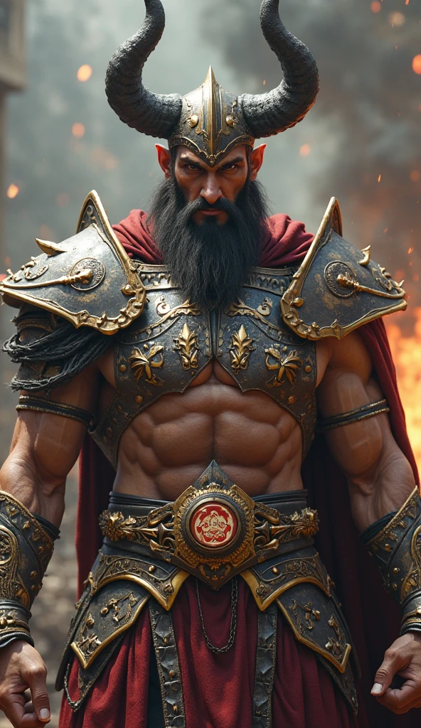 ultra-realistic photo, tall Nordic viking warrior, black hair with braids, brown skin++, viking+ beard, (((wearing gleaming golden armor,))) grasping his own breastplate+++, detailed skin, huge muscles+, huge muscular thighs+, large bulge, costume, snowy Nordic forest, male, manly, looking at the viewer, model style session, (extremely detailed CG), photo of beautiful works of art, (Jeremy Mann), High Detail, Sharp focus, dramatic+, oil painting++, (photorealistic), Intricate, beautiful, gigachad++,