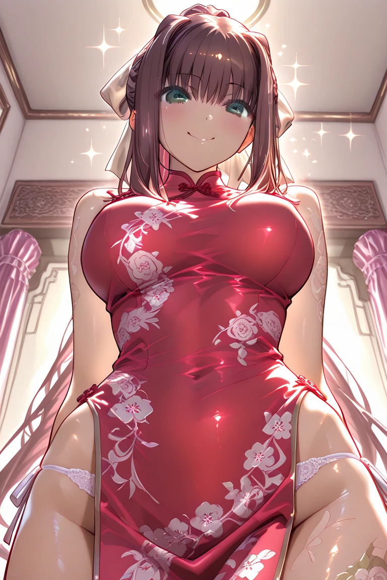 Group of 5 princesses,(5 young women,many young women), (in the bedroom), Various hair styles, harem, Wearing a white strapless Thai dress...., at night, detailed face, big breasts, short skirt, mule, Sleeveless , Show your armpits, at night, starry at night, (((2 young women))),big breasts,Show your breasts,The cracks are clear...,((big tits))，(pubic bone), rift, visible chest, Show your breastsของคุณ, open chest,((bare breast:1.37)), I see bulging nipples.,(((large areolae:1.4,pink,The nipples are clearly visible.....))),