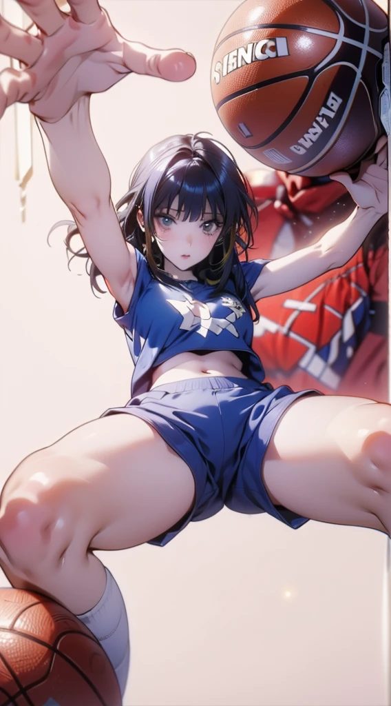Megumin、Bicep、muscle、swimsuit、on the bed、thighs